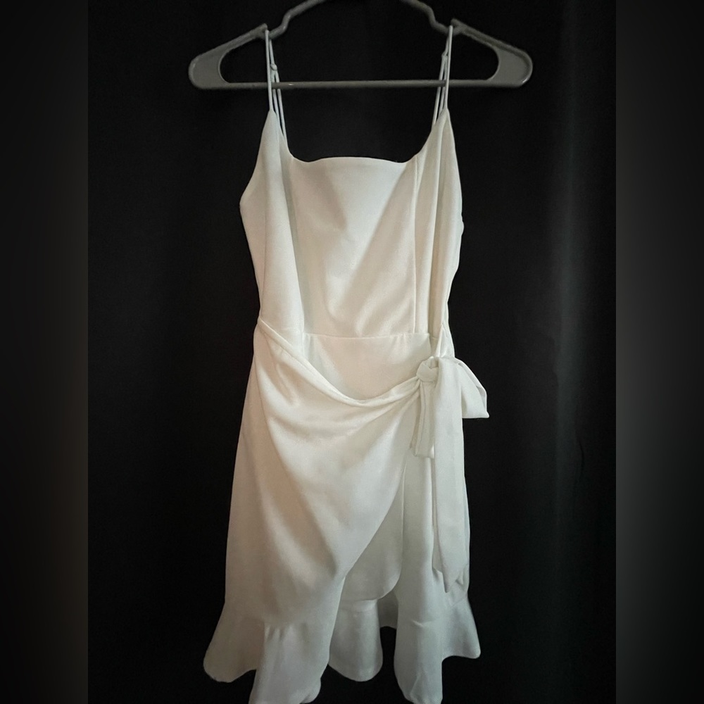 Lucy in the Sky White Spaghetti Strap Mini Dress